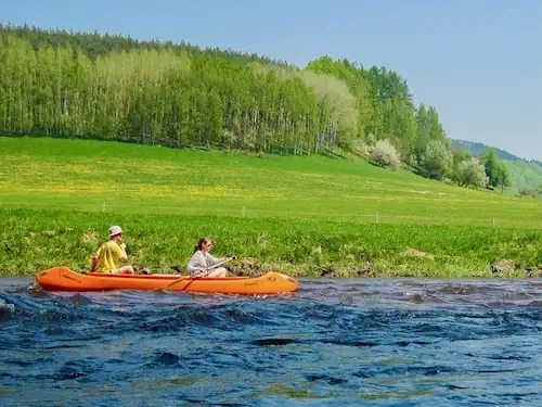 Boats on the Jizera river